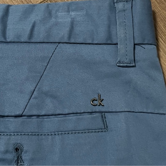 Calvin Klein Men's Sateen Casual Pants Nocturnal‎ Blue 34x31.5” Cotton Office - Picture 5 of 11